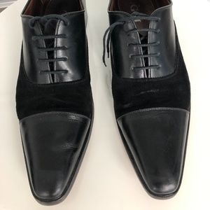 Black Leather and Suede Dress Shoes